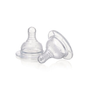 Snookums Wide-Neck Cross-Cut Silicone Bottle Teat – Self-Regulating Flow (2-Pack)
