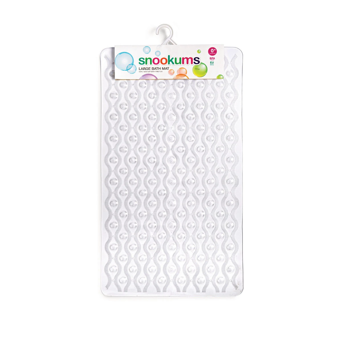 Snookums large non-slip baby bath mat with suction cups