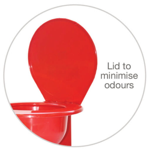 Snookums Red Potty Training Toilet with lid - hygienic