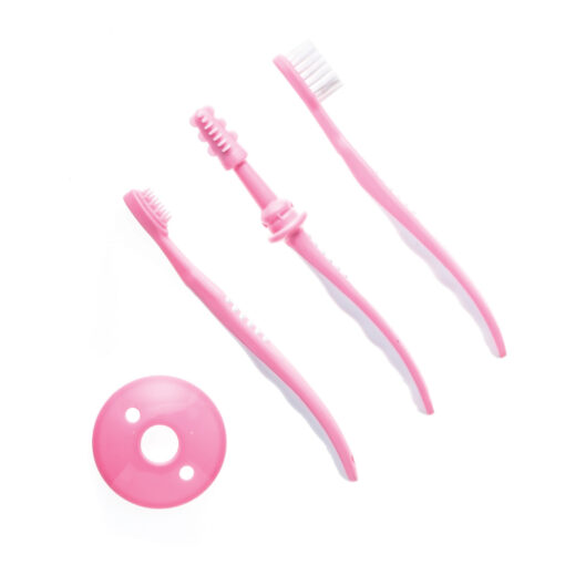 Snookums baby toothbrush training set pink