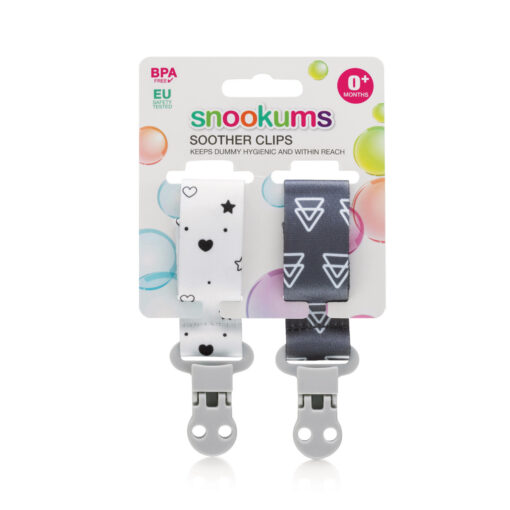Snookums Soother clips with elastic fits all brands